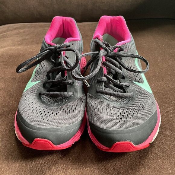 NIKE Women’s Charcoal/Pink Zoom Structure 17 2013 Running Shoes 615588-036 7 US - Picture 2 of 10